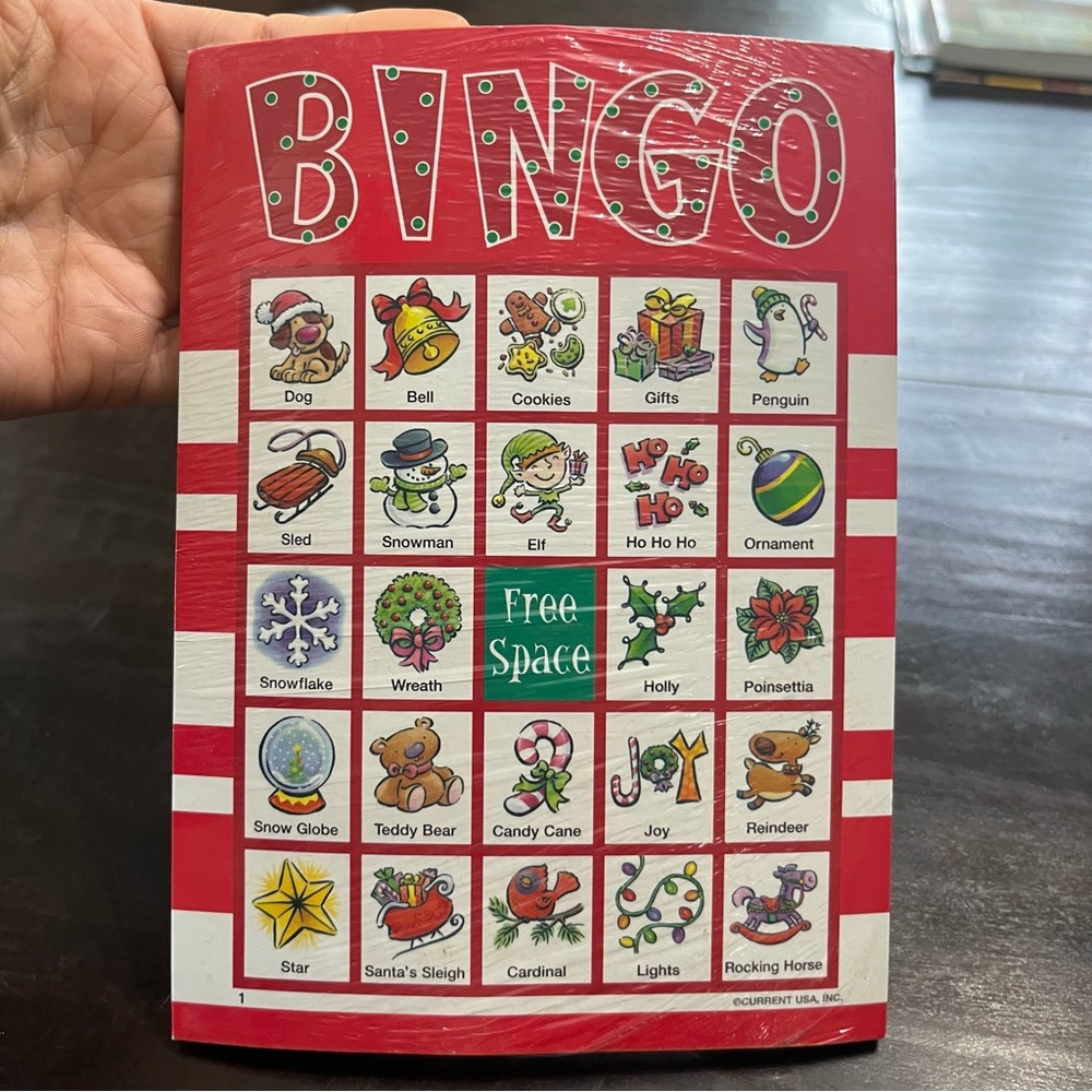 Current USA Holiday Christmas BINGO! Set of 20 Cards